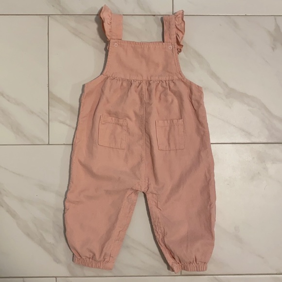 ANGEL DEAR BABY GIRLS CORDUROY RUFFLE OVERALLS ROMPER 12-18M TBBC - Picture 3 of 7